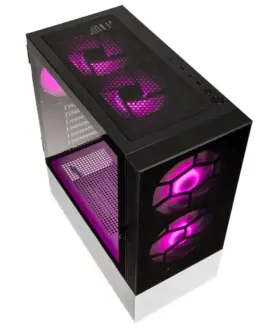 Alternative view of Кутия за компютър Kolink Observatory MX Glass ARGB TG Mid-Tower, Черно/Бяло