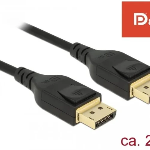 Alternative view of Кабел Delock  DisplayPort мъжко - DisplayPort мъжко, 2.0м, 8K 60 Hz, Черен