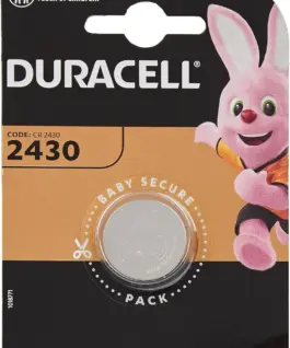 Бутонна батерия литиева DURACELL CR2430 3V 1 бр. в блистер цена за 1
