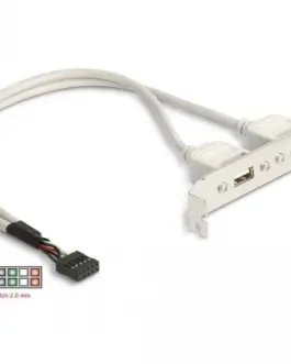 Alternative view of Скоба Delock, За монтаж в PC, USB 10 pin към 2 x USB 2.0 type A