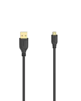Кабел HAMA Flexi-Slim USB 2.0 мъжко - micro USB мъжко 0.75 м. Позлатени конектори