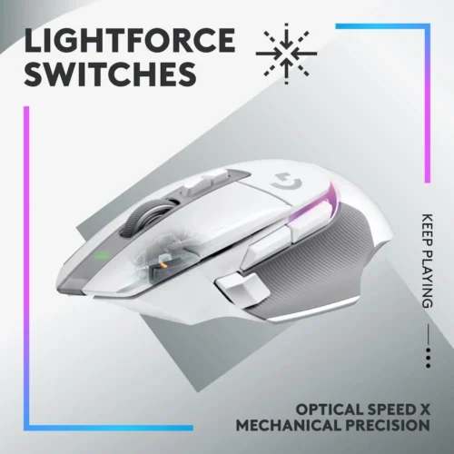 Alternative view of Геймърска мишка Logitech G502 X Plus White Lightsync RGB