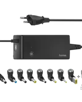 Универсално мрежово зарядно за лаптоп HAMA изх. 12-22V 90W