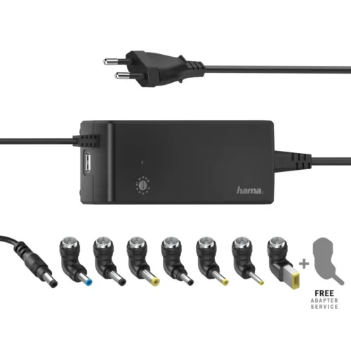 Универсално мрежово зарядно за лаптоп HAMA изх. 12-22V 90W