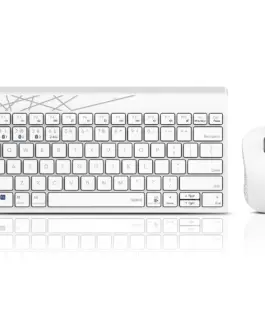 Комплект клавиатура и мишка RAPOO 8000M Бял