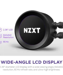 Alternative view of Охладител за процесор NZXT Kraken Elite RGB 280 Black, Customizable LCD Display