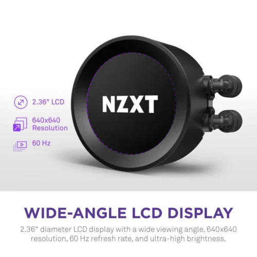 Alternative view of Охладител за процесор NZXT Kraken Elite RGB 280 Black, Customizable LCD Display