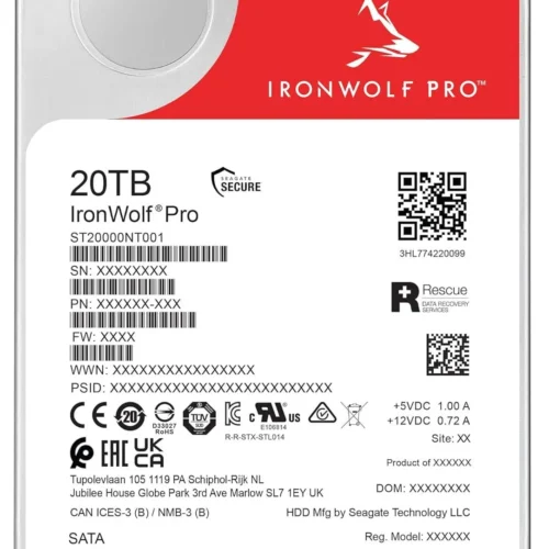 Alternative view of Хард диск SEAGATE IronWolf ST20000NT001, 20TB, 256MB Cache, SATA 6.0Gb/s