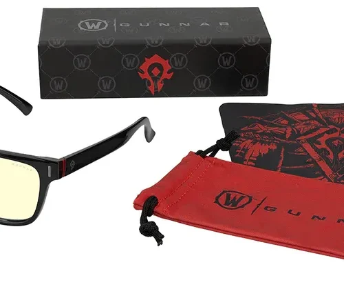 Комплект GUNNAR x World of Warcraft Horde Edition Onyx - Amber - Очила + калъф