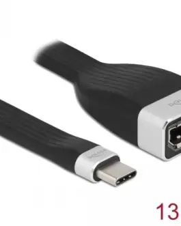 Alternative view of Кабел Delock Flat Ribbon, USB-C мъжко - DisplayPort женско, 4K 60 Hz, 13.5 cm