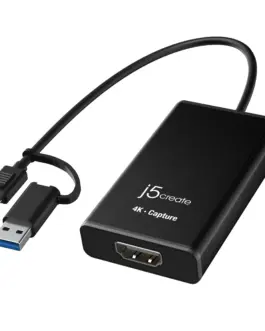 Кепчер адаптер j5create JVA11 HDMI - USB-C 4K Черен
