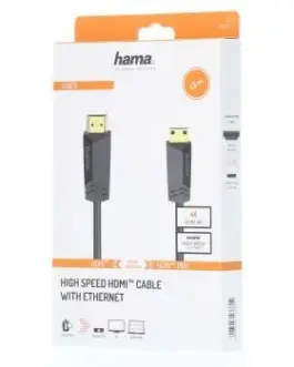 Alternative view of Кабел HAMA, HDMI мъжко - mini HDMI мъжко, 1.5 м, Позл.конектори, Черен