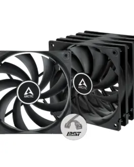 Комплект вентилатори ARCTIC F12 PWM 120 мм 5 броя Черен