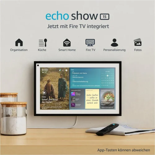 Alternative view of Смарт тонколона Amazon Echo Show 15, Сензорен екран, Fire TV, Черна