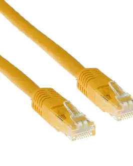 Мрежов пач кабел ACT U/UTP CAT 6 RJ-45 - RJ-45 0.5 m Медни проводници Жълт Булк