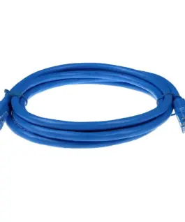 Alternative view of Мрежов пач кабел ACT U/UTP, CAT 6, RJ-45 - RJ-45, 0.5 m, Медни проводници, Син, Булк опаковка