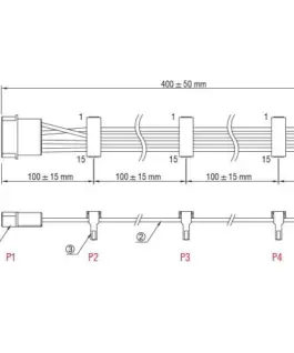 Кабел Power Molex 4 Pin > 4 x SATA 15 Pin