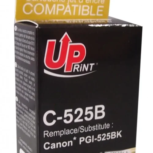 Мастилница UPRINT PGI525 CANON, С чип, Черен