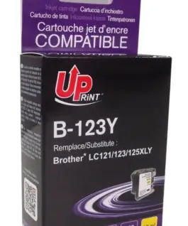 Мастилница UPRINT LC121/123/127 BROTHER, Yellow