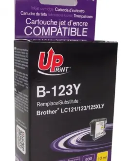 Мастилница UPRINT LC121/123/127 BROTHER, Yellow