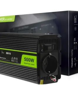 Инвертор GREEN CELL 12/220V DC/AC 500W/1000W Чиста синусоида