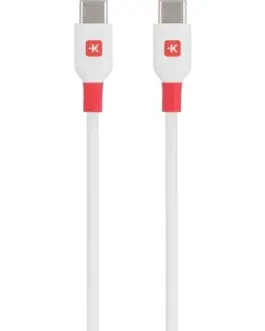 Кабел Skross USB-C - USB-C мъжко USB 2.0 1.2м Бял