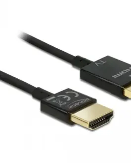 Кабел Delock HDMI-A мъжко - HDMI-A мъжко Ethernet 18 Gbit/s 4K 3 м Черен