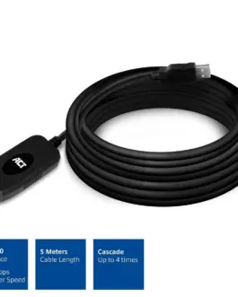 Alternative view of Кабел ACT AC6005 USB-A мъжко - женско, 5.0 м