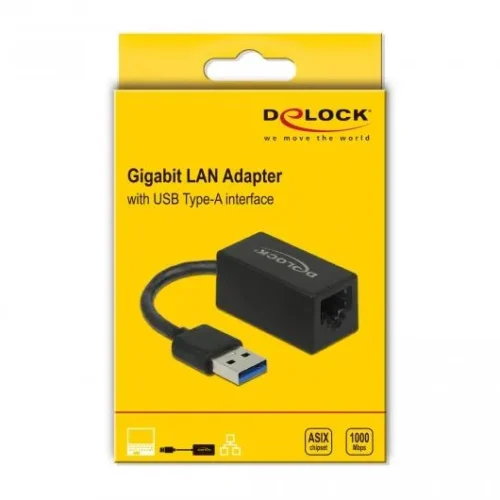 Alternative view of Мрежова карта Delock 66039 USB-A - RJ45, USB 3.2 Gen 1 AX88179A, Gigabit Ethernet