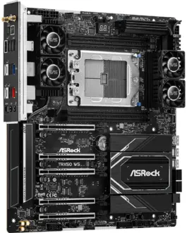 Alternative view of Дънна платка ASROCK TRX50 WS, Socket sTR5, ATX, 4xDDR5