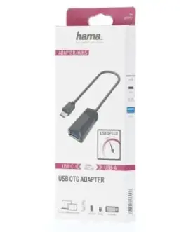 Alternative view of Адаптер HAMA USB-C мъжко - USB 3.2 Gen 1 A женско, 5Gbit/s, 0.15 м., Черен