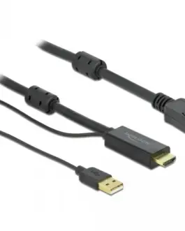 Alternative view of Кабел Delock HDMI мъжко - DisplayPort USB мъжко, 4K 30 Hz, 3 м, Черен