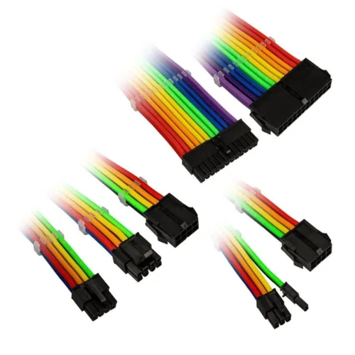 Alternative view of Комплект оплетени кабели Kolink Core, Rainbow