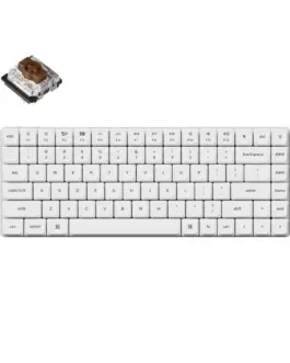 Геймърска механична клавиатура Keychron K3 Pro White QMK/VIA - HS Brown