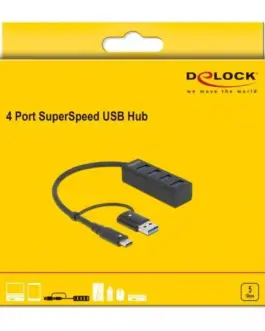 Alternative view of USB хъб, 4 порта, DELOCK-63828