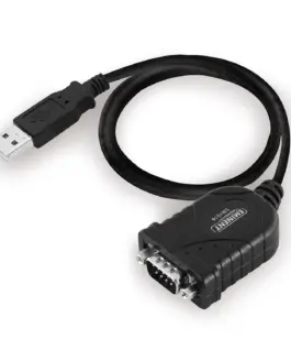 Конвертор Ewent USB - RS232 9 пин мъжко Черен