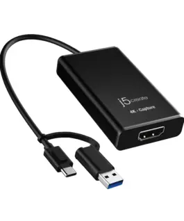 Alternative view of Кепчер адаптер j5create JVA11, HDMI - USB-C, 4K, Черен