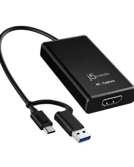 Alternative view of Кепчер адаптер j5create JVA11, HDMI - USB-C, 4K, Черен