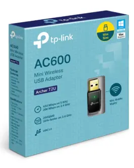 Alternative view of Безжичен двулентов USB адаптер TP-Link AC600 Archer T2U