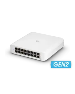 16-портов гигабитен PoE комутатор Ubiquiti UniFi Switch Lite USW-Lite-16-PoE Gen2