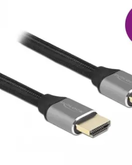 Alternative view of Кабел Delock Ultra High Speed, HDMI мъжко - HDMI мъжко, 48 Gbit/s, 8K 60 Hz, 2 м, Сив