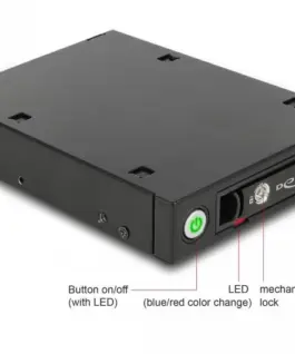 Alternative view of Чекмедже Delock 3.5Prime;, За 1 x 2.5Prime; U.2 NVMe SSD или SATA / SAS HDD / SSD, Черен