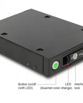Alternative view of Чекмедже Delock 3.5Prime;, За 1 x 2.5Prime; U.2 NVMe SSD или SATA / SAS HDD / SSD, Черен