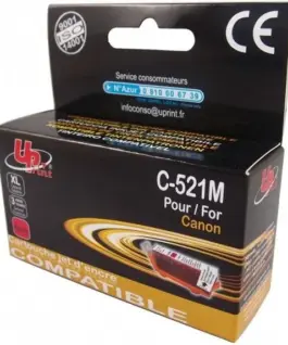 Мастилница UPRINT CLI521  CANON, С чип, Magenta