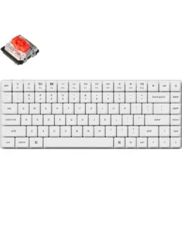 Геймърска механична клавиатура Keychron K3 Pro White QMK/VIA - Red