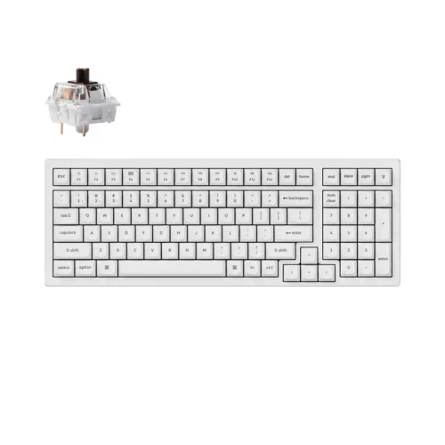 Alternative view of Геймърска Механична клавиатура Keychron K4 Pro White K4P-O3