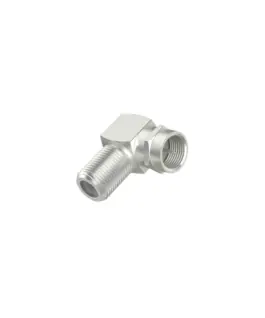 Адаптер HAMA F конектор мъжко - F конектор женско Извит на 90°