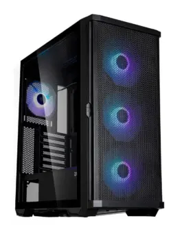 Кутия за компютър ZALMAN Z10 PLUS Tempered Glass RGB Mid-Tower Черна