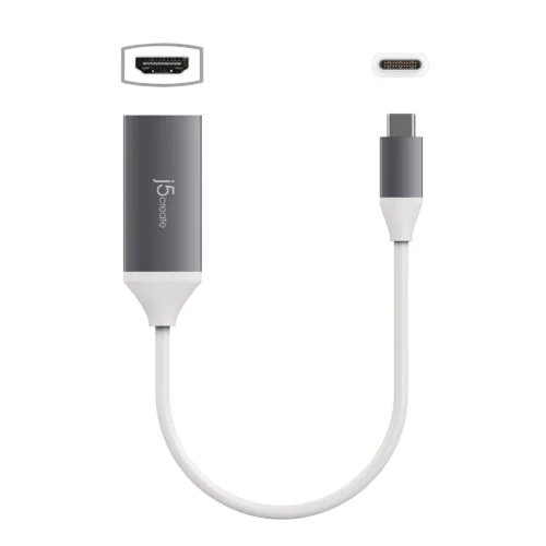Alternative view of Адаптер j5create JCA153G, USB-C към 4K HDMI, Сив