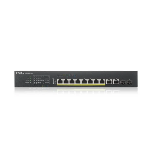 Alternative view of Суич ZyXEL XS1930-12HP, 10-портов, 10GbE, 2xSFP порта, Смарт управляем, PoE
